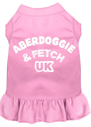 Aberdoggie Uk Screen Print Dress Light Pink Xxl