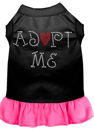 Adopt Me Rhinestone Dress Black With Bright Pink Xxl