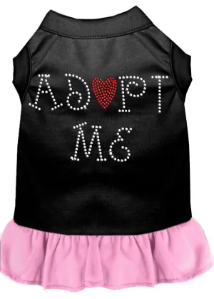 Adopt Me Rhinestone Dresses Black With Light Pink Xl