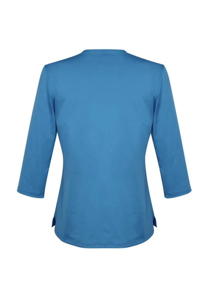 Advatex Ladies Abby 3/4 Sleeve Knit Top - Blue - 28 - Biz Collection