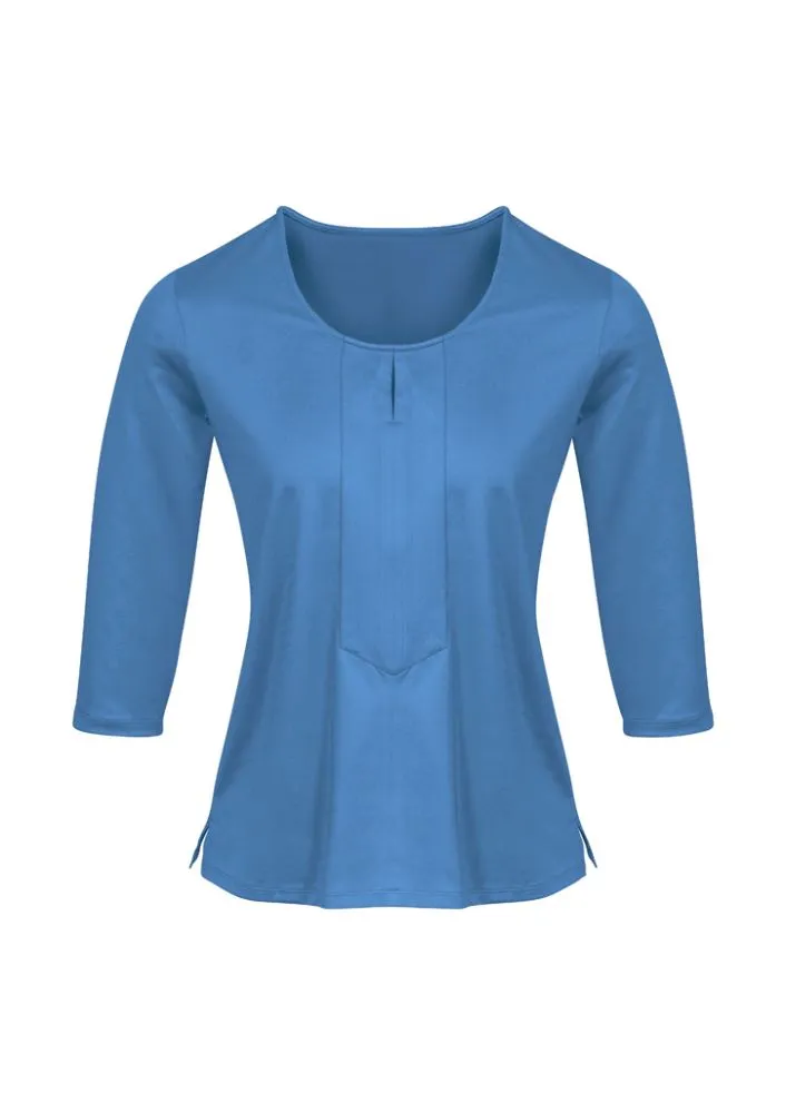 Advatex Ladies Abby 3/4 Sleeve Knit Top - Blue - 28 - Biz Collection