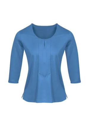Advatex Ladies Abby 3/4 Sleeve Knit Top - Blue - 28 - Biz Collection