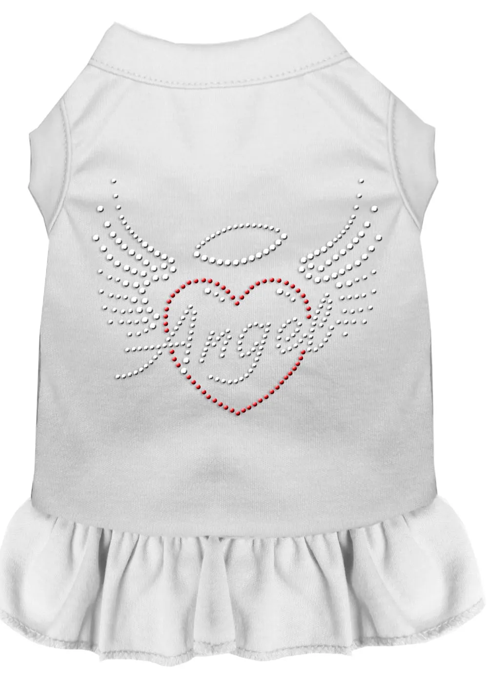 Angel Heart Rhinestone Dress White 4x