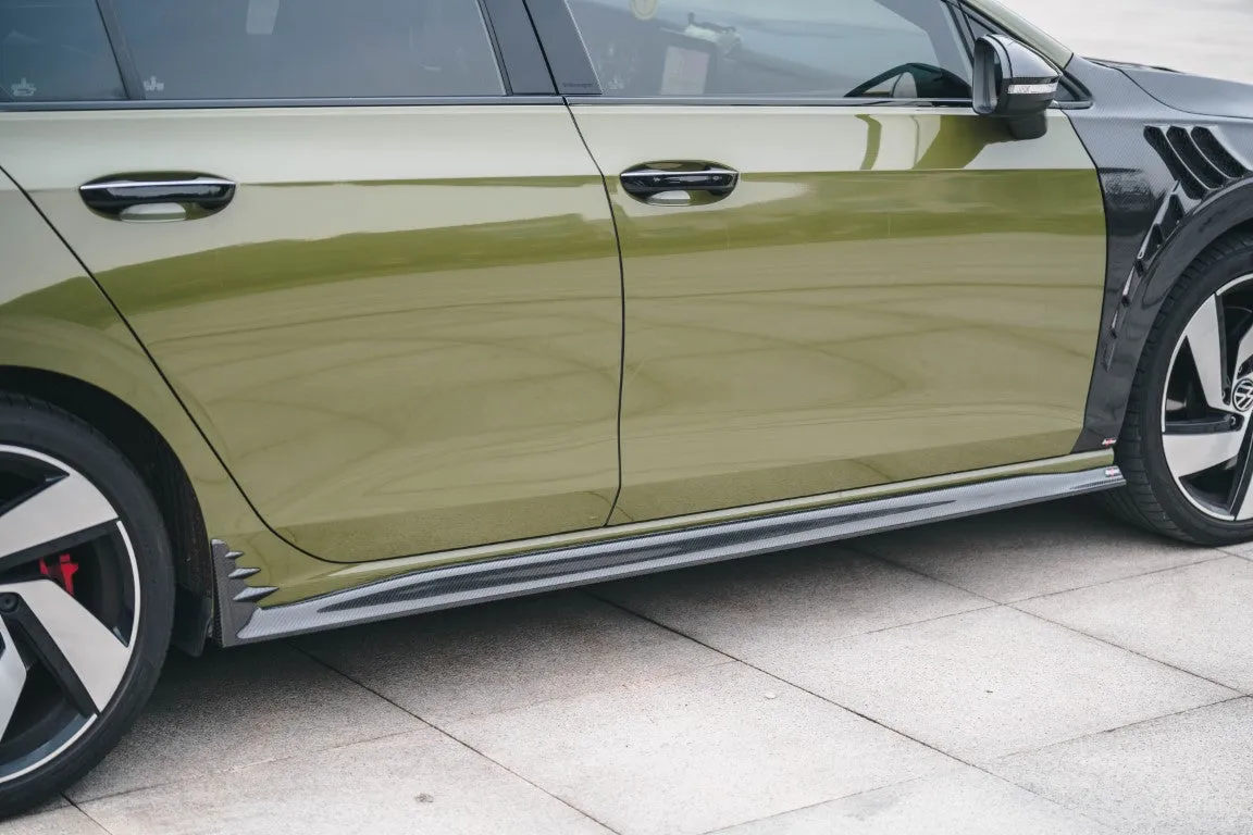 BCTXE Tuning Side Skirts for Volkswagen GTI & R-line MK8 2022-ON Pre-preg Carbon Fiber