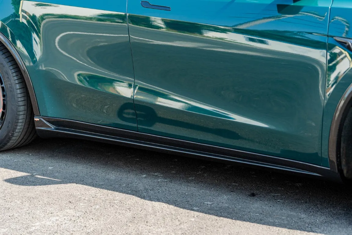 BCTXE Tuning V2 Side Skirts for Tesla Model Y Performance Standard 2020-2025 Carbon Fiber