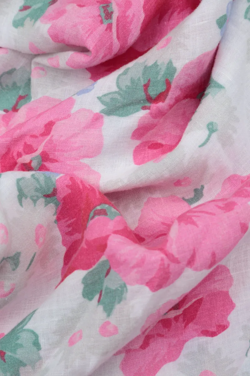 Bell Shape Peony Blossom Linen Blouse