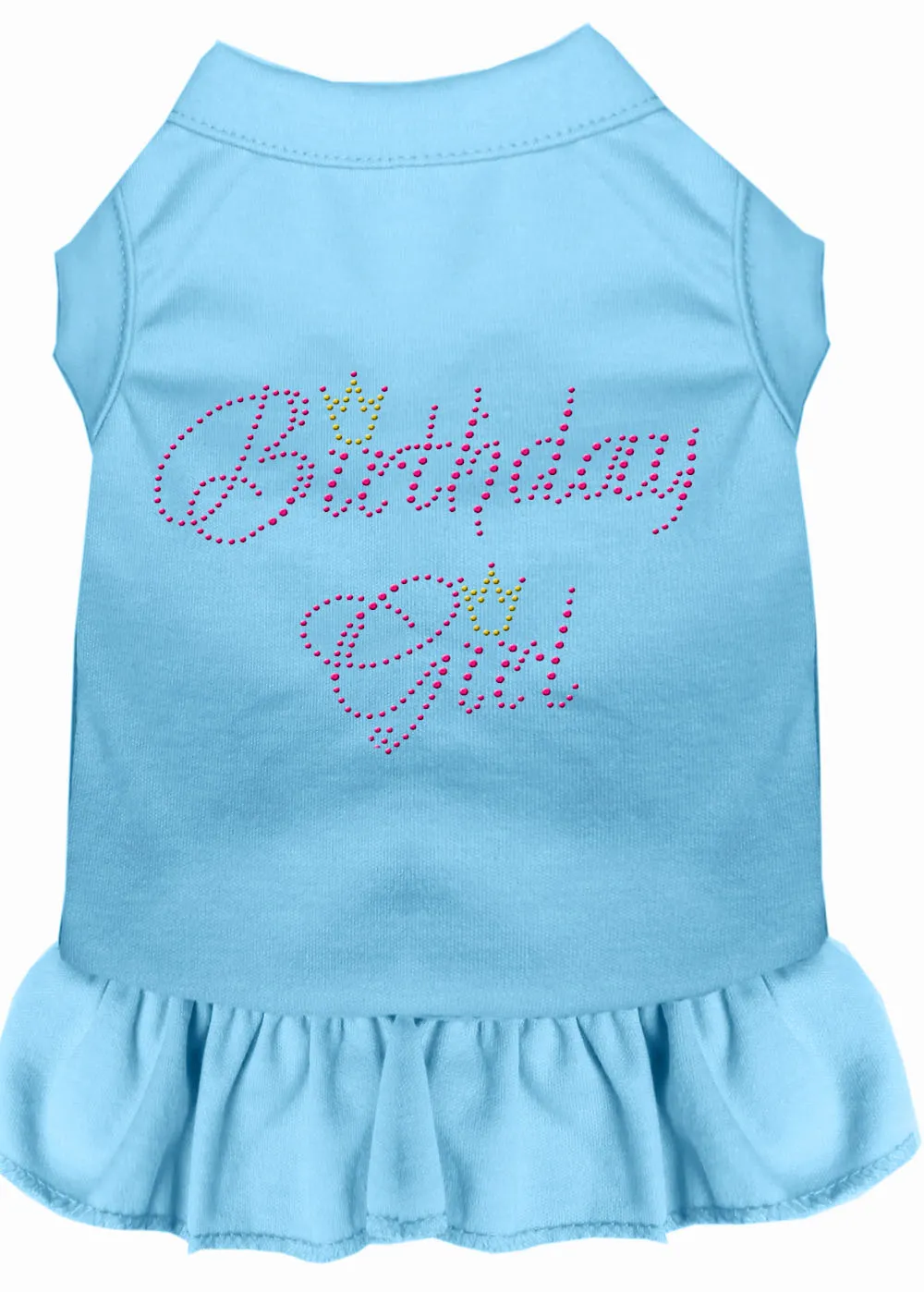 Birthday Girl Rhinestone Dress Baby Blue Xxl