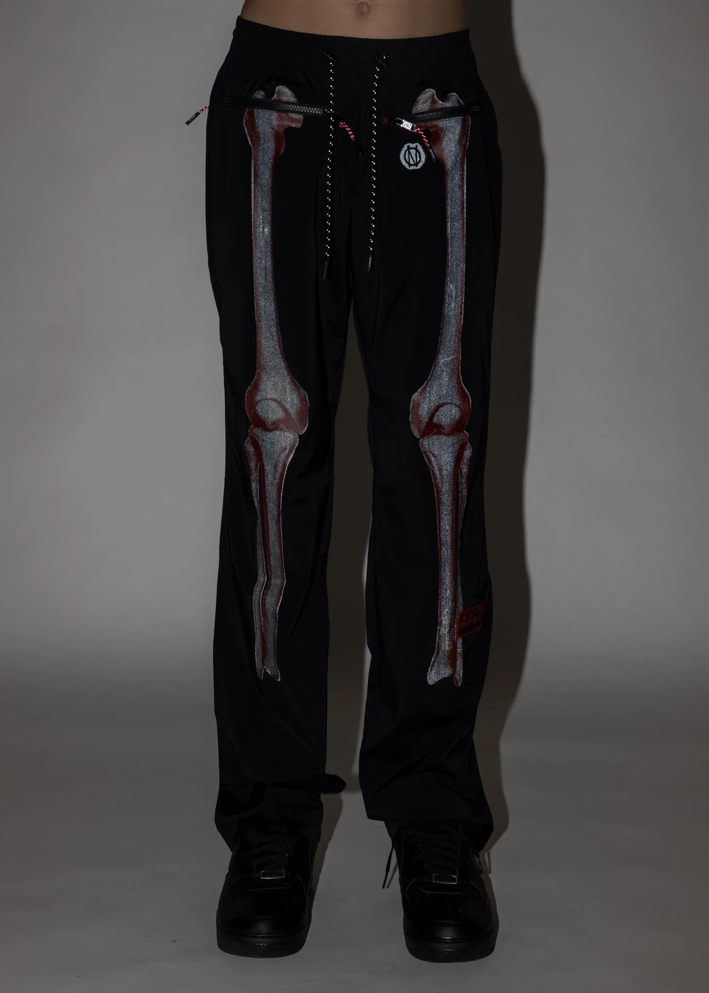 Black BORN TO BONE Pants (Reflective)