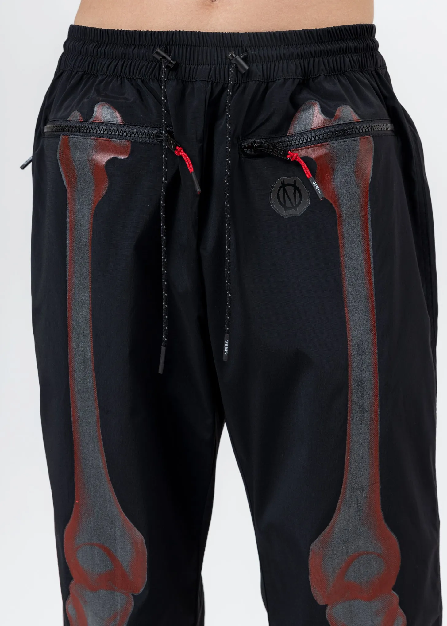 Black BORN TO BONE Pants (Reflective)