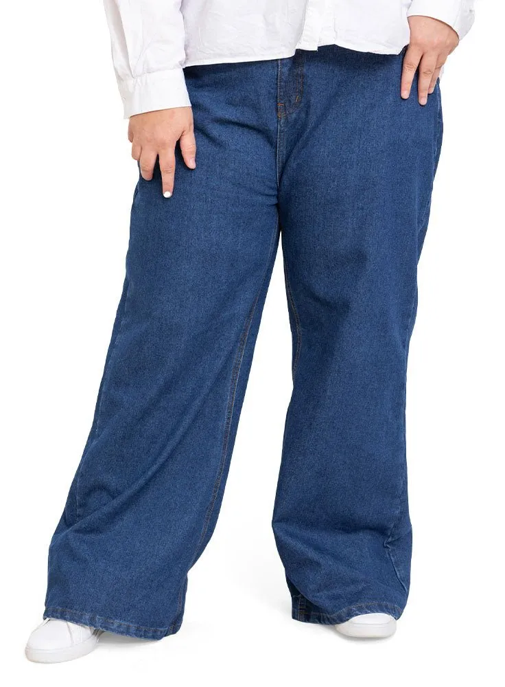 Blue 8 Plus Size-Wide Jeans