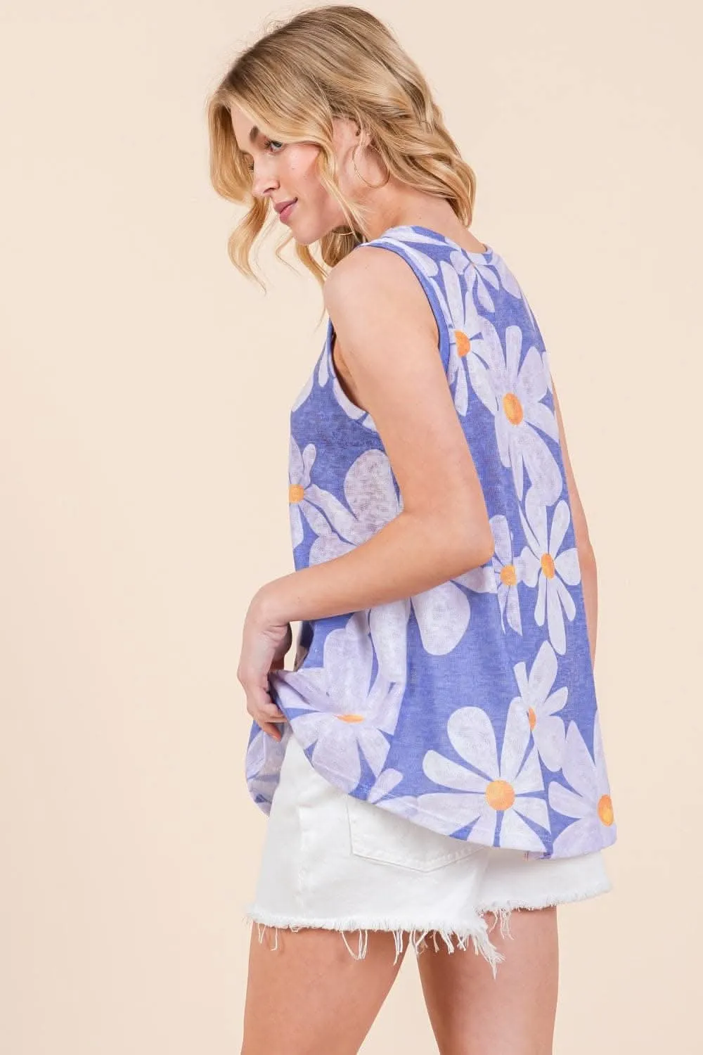 BOMBOM floral tank top - soft fit