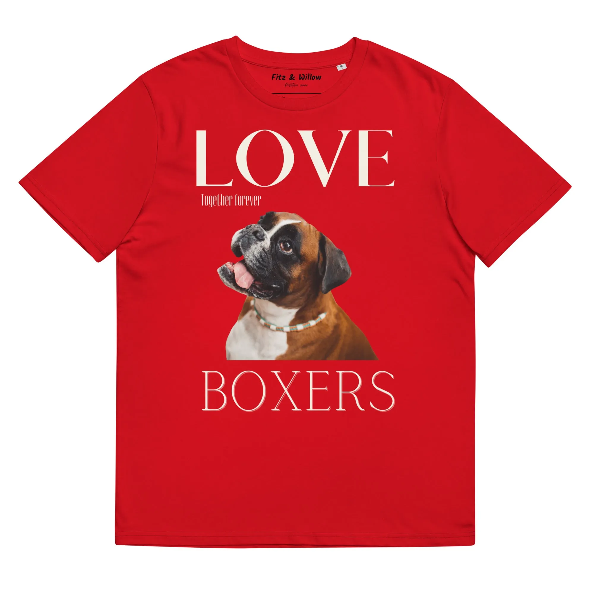 Boxer Dog lovers organic cotton tees