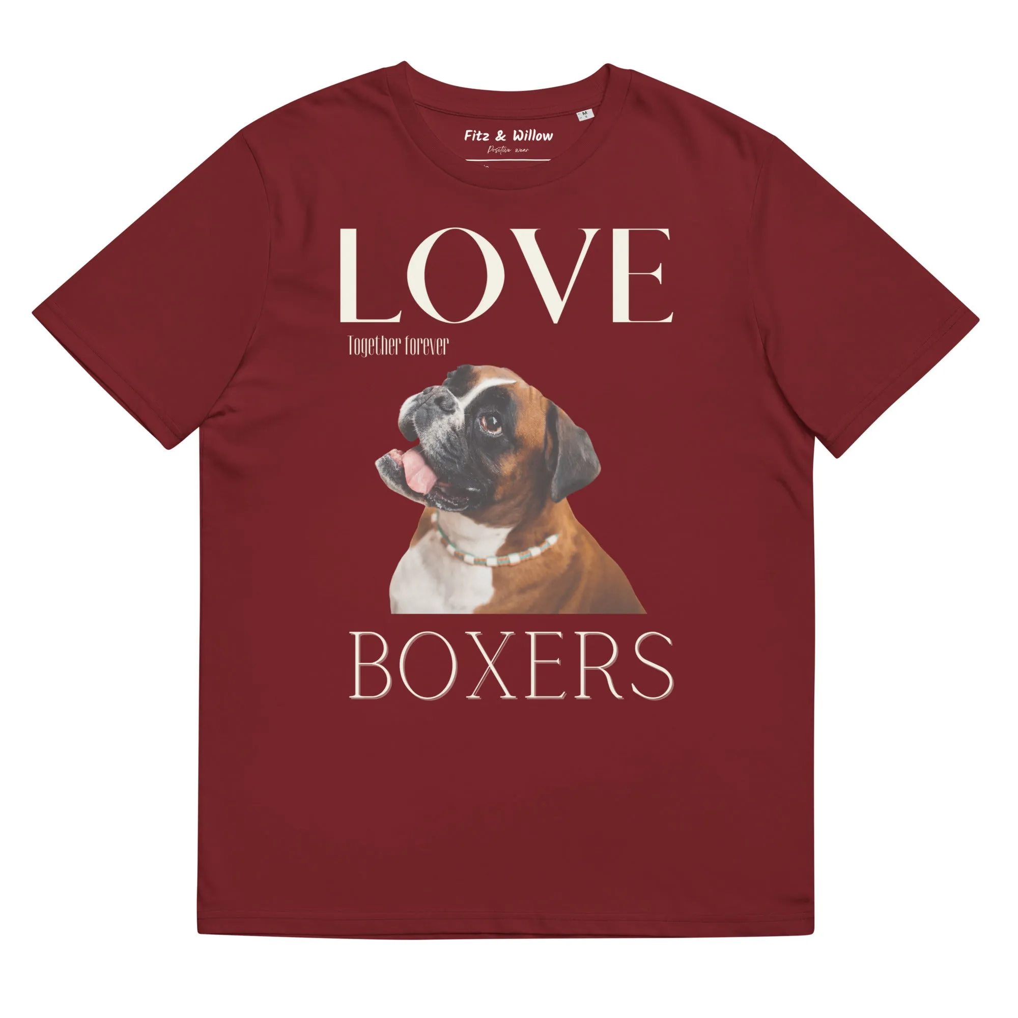 Boxer Dog lovers organic cotton tees