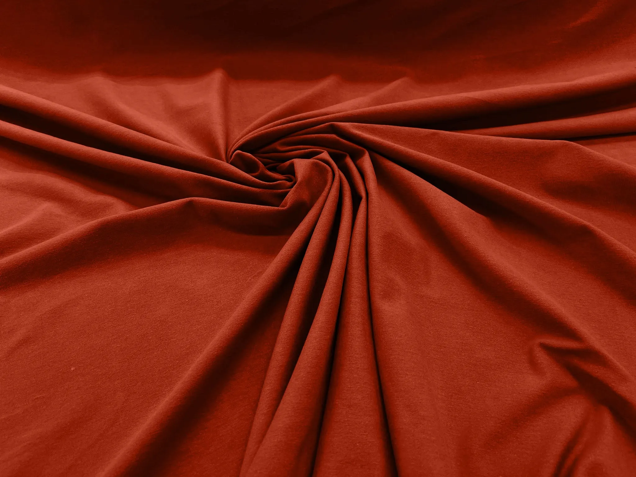 Burnt Orange 58/60" Wide Cotton Jersey Spandex Knit Blend 95% Cotton 5 percent Spandex/Stretch Fabric/Costume