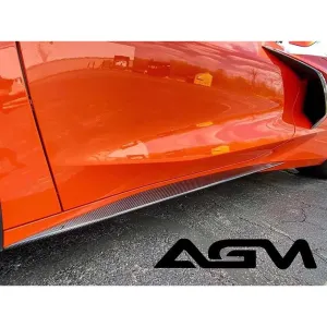 C8 Corvette AGM Corvette Carbon Flash Rocker Extensions