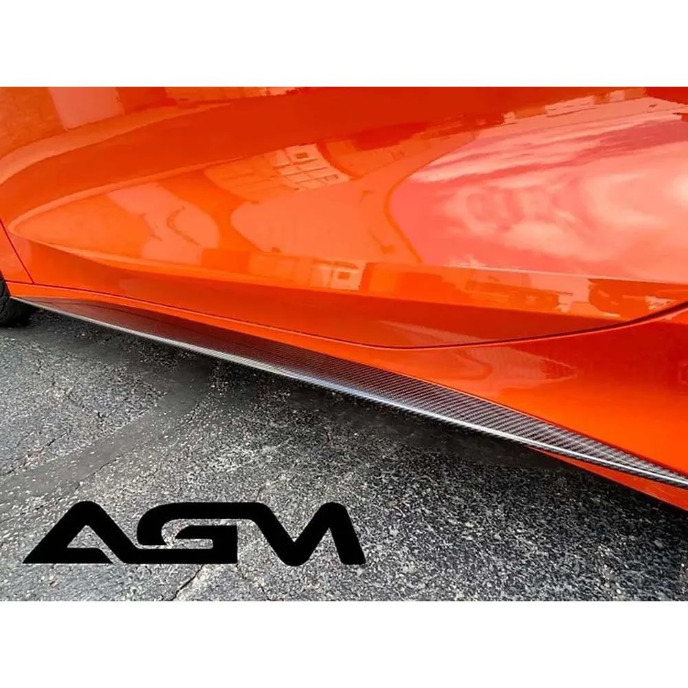 C8 Corvette AGM Corvette Carbon Flash Rocker Extensions