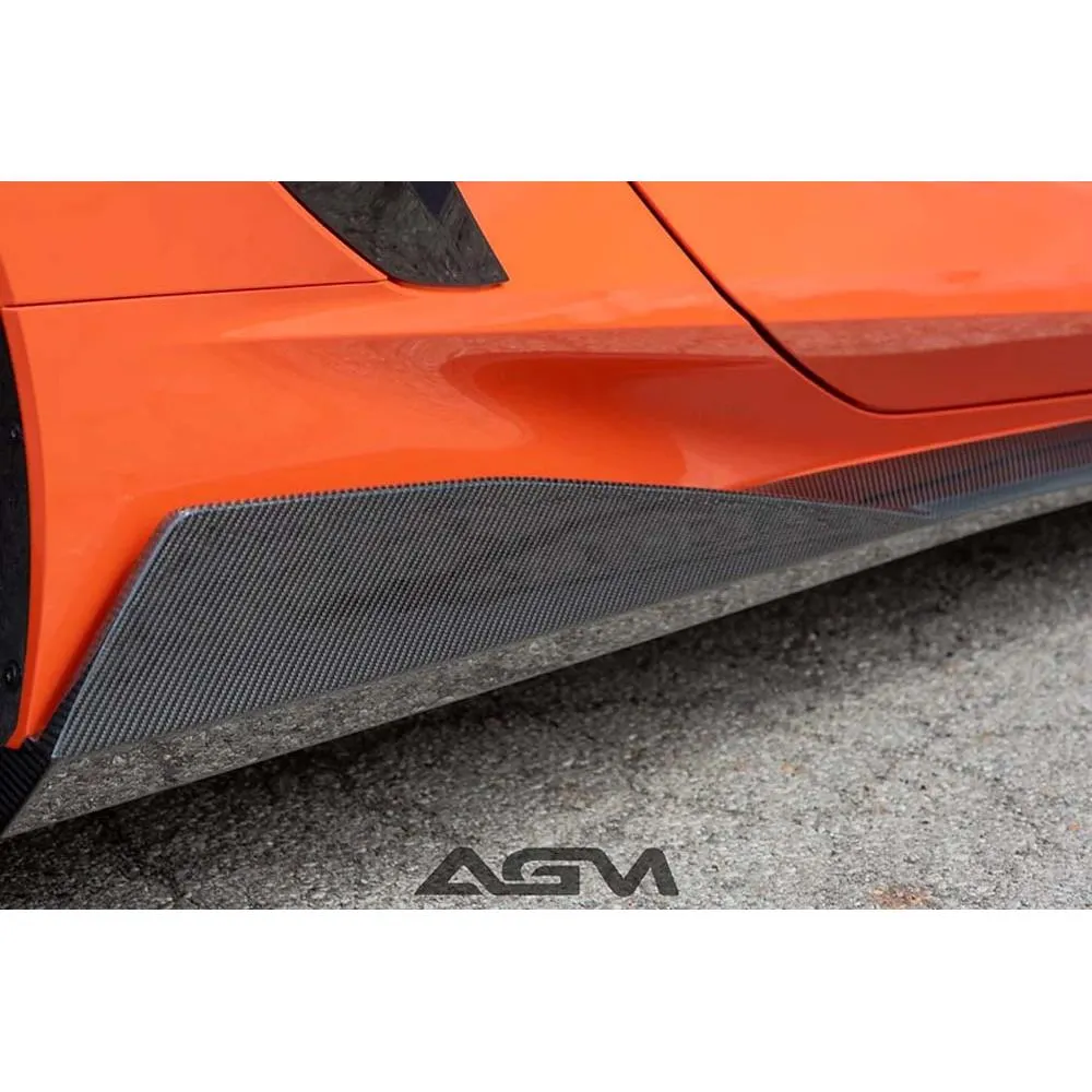 C8 Corvette AGM Corvette Visible Carbon Fiber “5VM” Style Side Skirt
