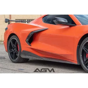 C8 Corvette AGM Corvette Visible Carbon Fiber “5VM” Style Side Skirt