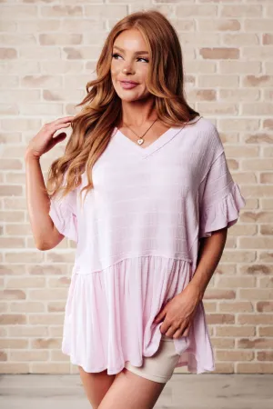Can't Find the Words Ruffled Tunic Blouse