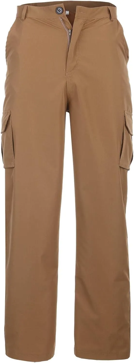 Cargo Pants for Men Big and Tall, Zipper Pockets Running Athletic Workout Pants Tapered Sweatpants for Men Golf Track
