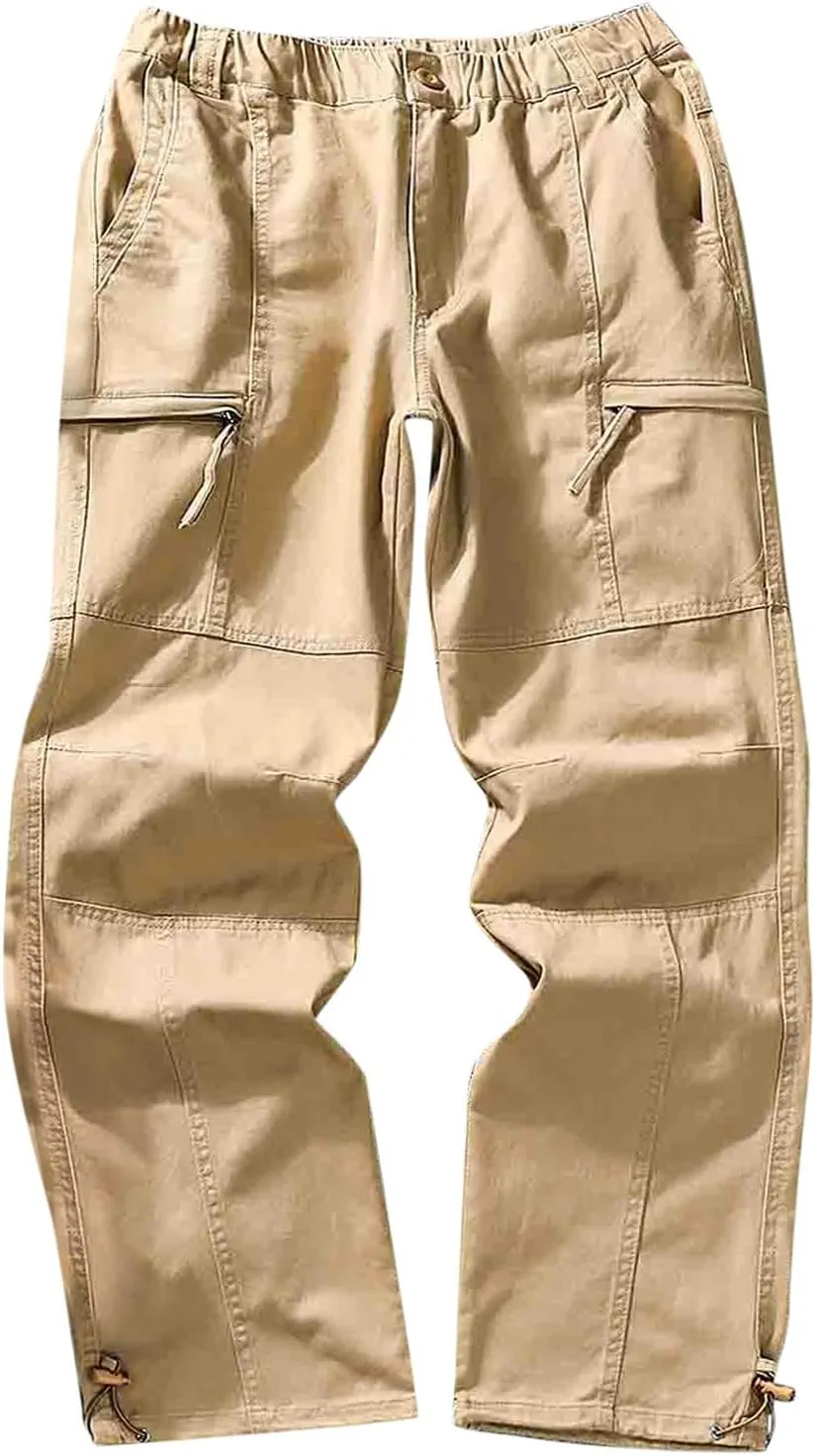 Cargo Sweatpants for Men Fleece Jogger Pants Big & Tall Sizes Sweatpants for Men with Pockets Men's Casual Pants Hip