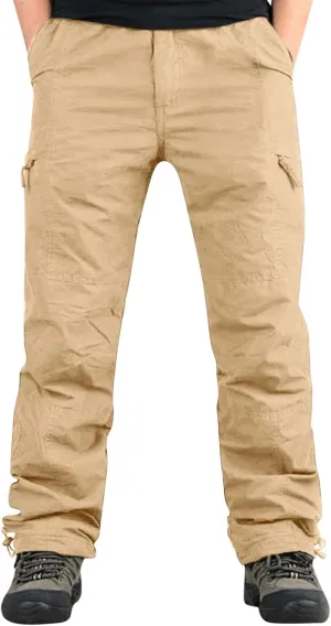 Cargo Sweatpants for Men Fleece Jogger Pants Big & Tall Sizes Sweatpants for Men with Pockets Men's Casual Pants Hip