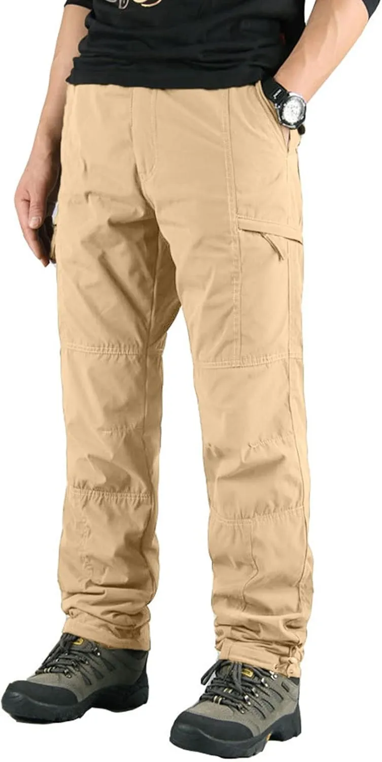 Cargo Sweatpants for Men Fleece Jogger Pants Big & Tall Sizes Sweatpants for Men with Pockets Men's Casual Pants Hip
