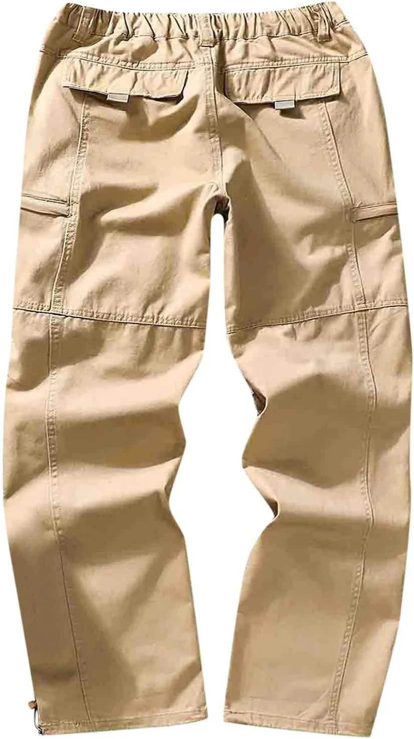 Cargo Sweatpants for Men Fleece Jogger Pants Big & Tall Sizes Sweatpants for Men with Pockets Men's Casual Pants Hip