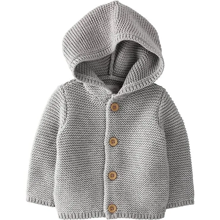 Carters Infants Little Planet Organic Signature Stitch Cardigan Grey 1N487910