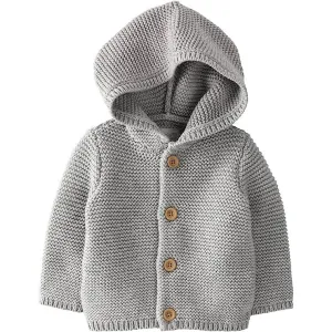 Carters Infants Little Planet Organic Signature Stitch Cardigan Grey 1N487910