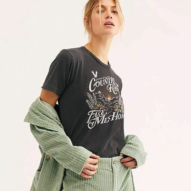 Casual Graphic Women Tee Shirt