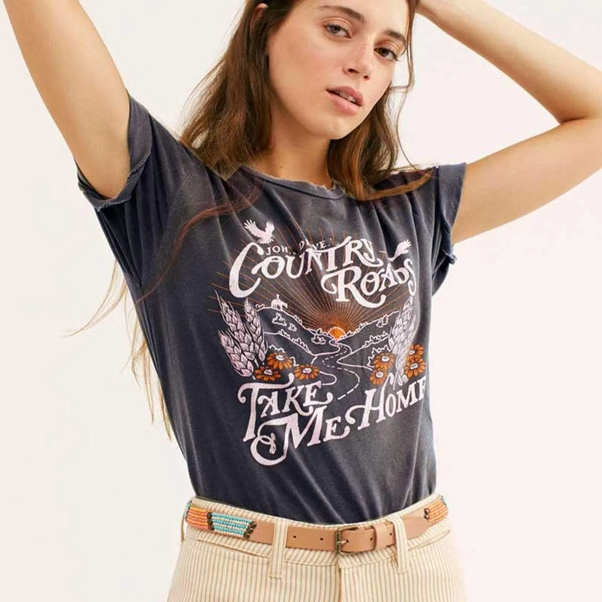 Casual Graphic Women Tee Shirt