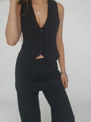 CLASSIC VEST  handmade // black