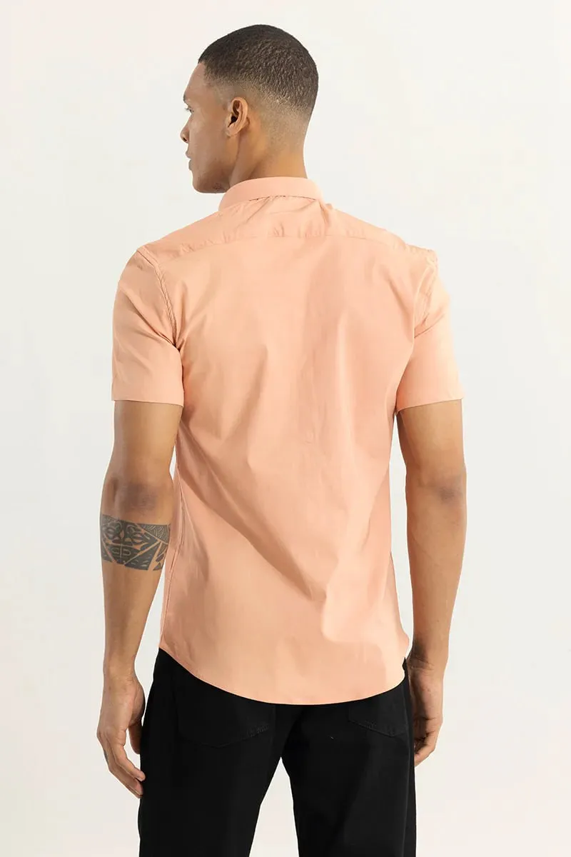 collarrich men's Solid Slim Fit Cotton Casual Shirt with &half Sleeves