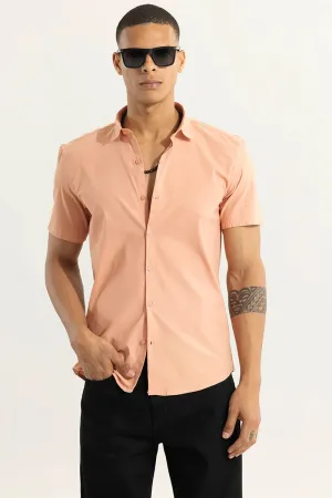 collarrich men's Solid Slim Fit Cotton Casual Shirt with &half Sleeves