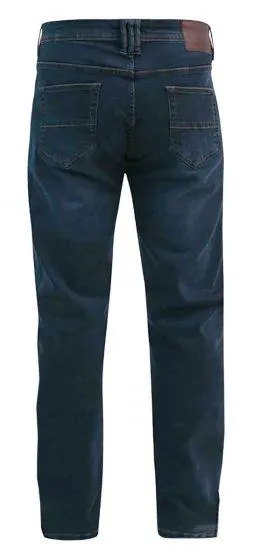 D555 Men's SPRINGFIELD Denim 1959 Fit Stretch Jeans in Dark Navy 40 to 60