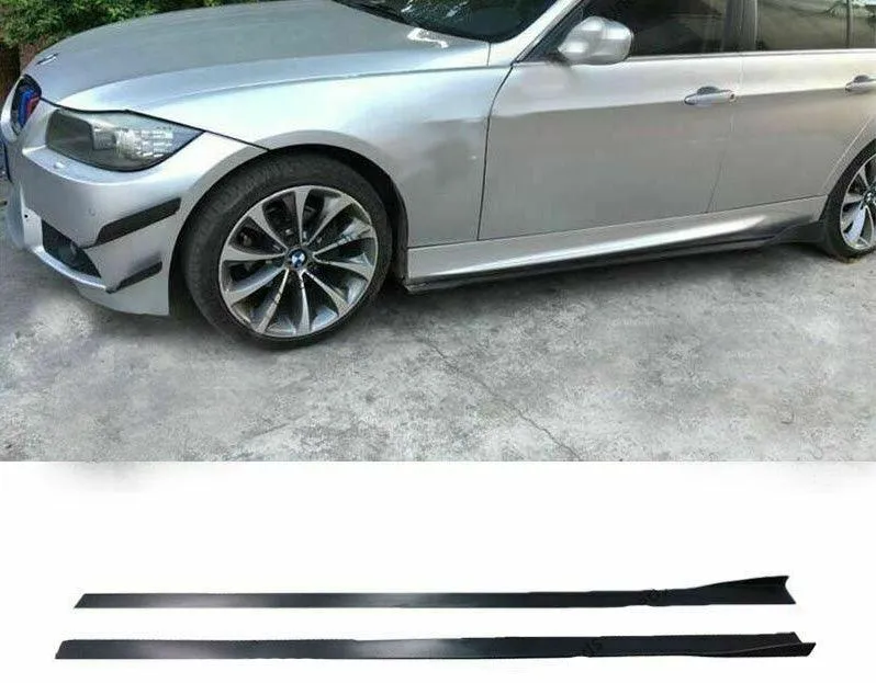 Fit BMW 5-Series F10 G30 Bottom body Line Style Flat Side Skirt Rocker Extensions