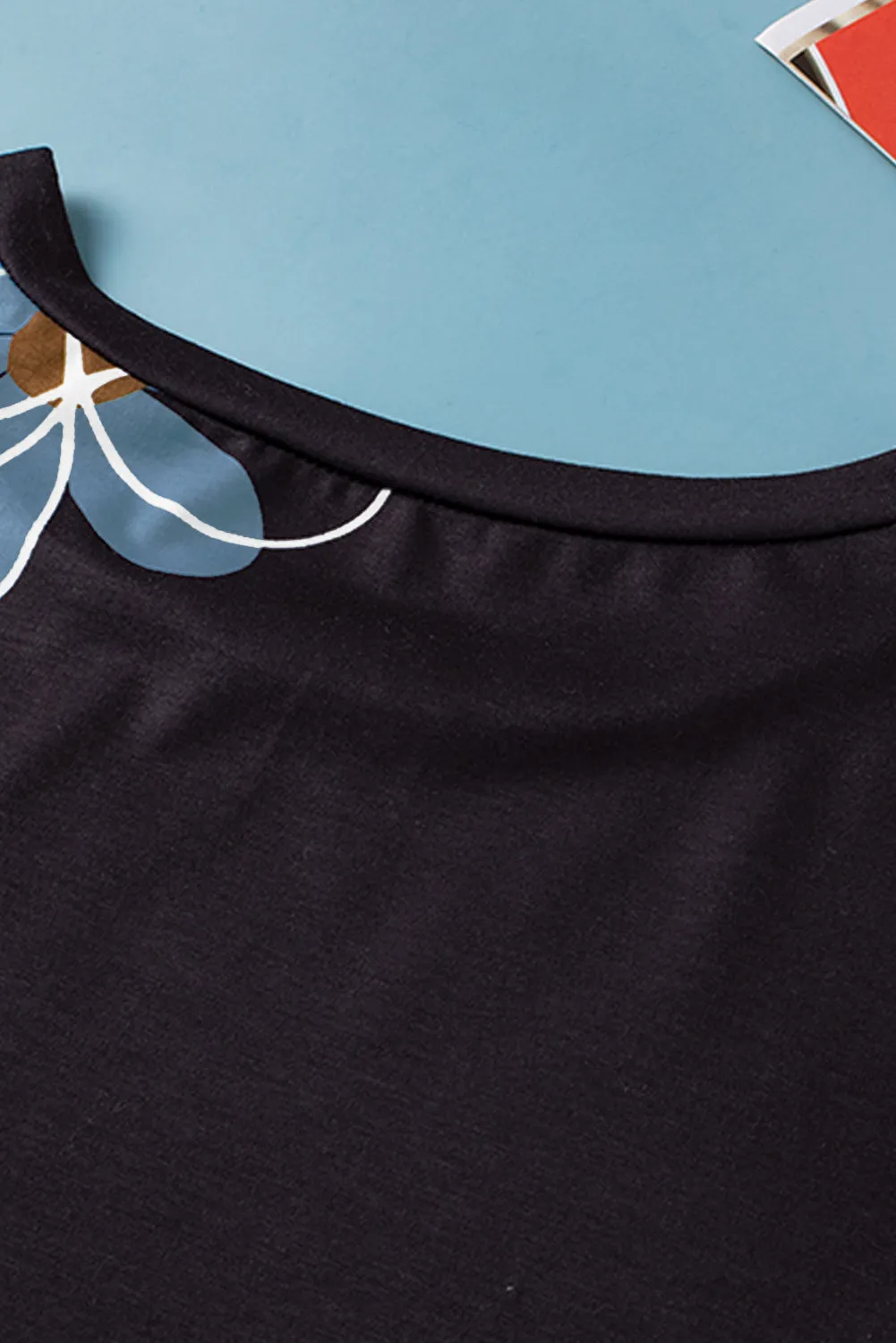 Flower Casual Round Neck T Shirt