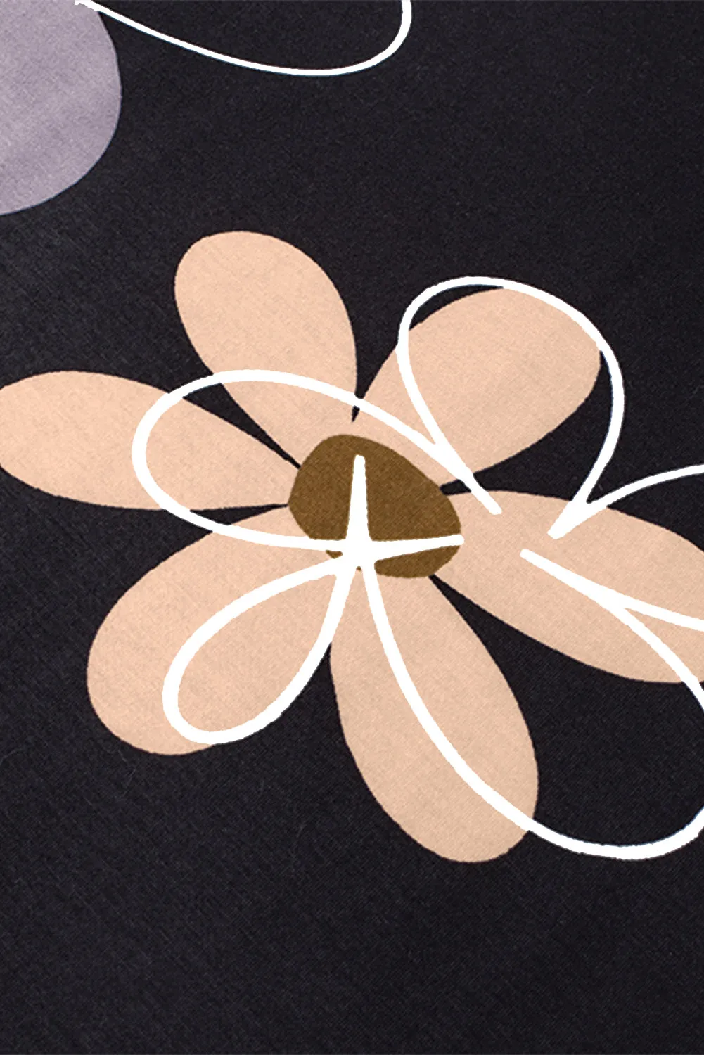 Flower Casual Round Neck T Shirt