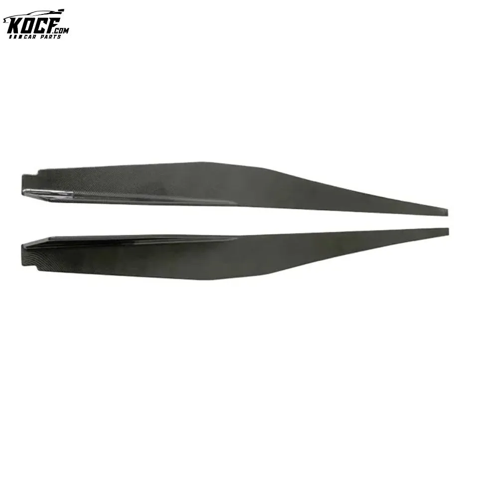 For 2020-22 CORVETTE C8 5VM Style CARBON FIBER SIDE SKIRTS ROCKER PANELS