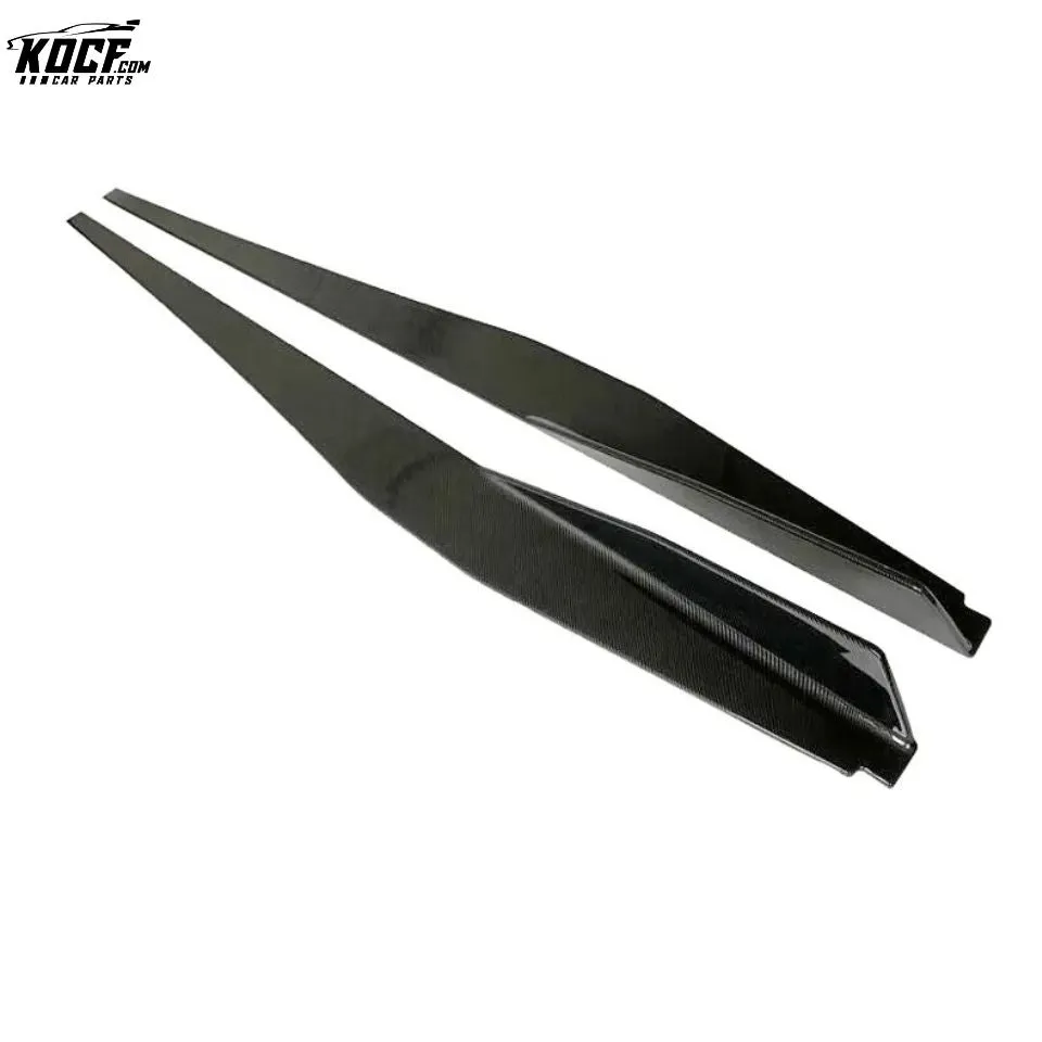 For 2020-22 CORVETTE C8 5VM Style CARBON FIBER SIDE SKIRTS ROCKER PANELS