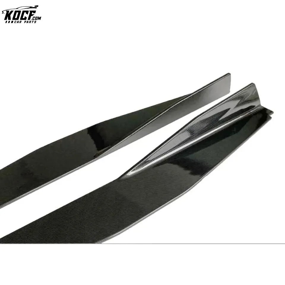 For 2020-22 CORVETTE C8 5VM Style CARBON FIBER SIDE SKIRTS ROCKER PANELS