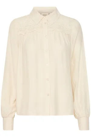 Fransa 20615460 FRBLONDIE SH 2 White Shirt with Lace Detail
