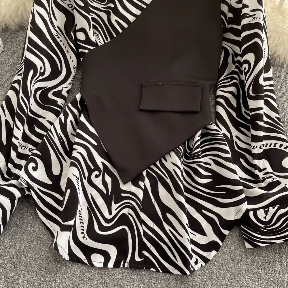 Genelia Vested Poplin Blouse