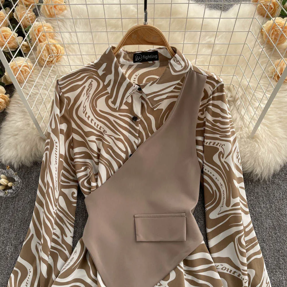 Genelia Vested Poplin Blouse