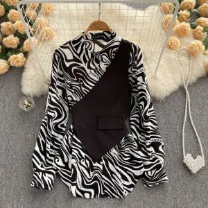 Genelia Vested Poplin Blouse