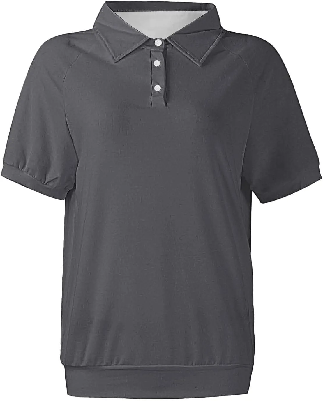 GOKKILRW Womens Polo Shirts 2025 Casual Golf Sports T-Shirts Short Sleeve Lapel Collar V-Neck Summer Tops Work Dressy Blouses