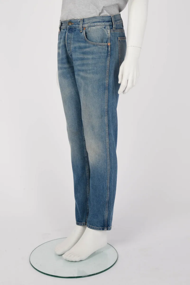 Gucci Indigo Washed Denim Classic Jeans 35