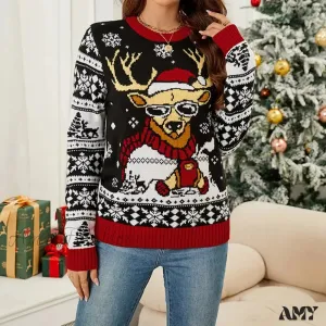 Humping Reindeer Tacky Couples Ugly Christmas Sweater