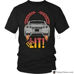 Its Lit Nissan GTR Exhaust Flames T-Shirt - Cotton